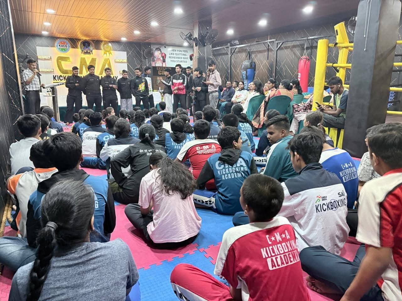 Students gathered at a CMA academy event